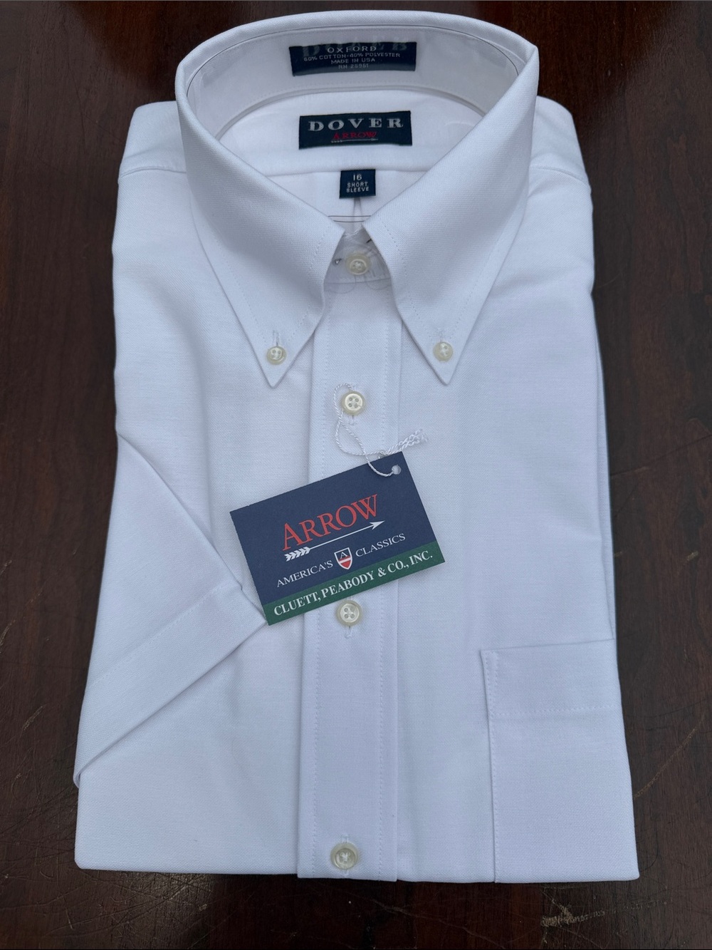 Men's White Button-Down Dress Shirt